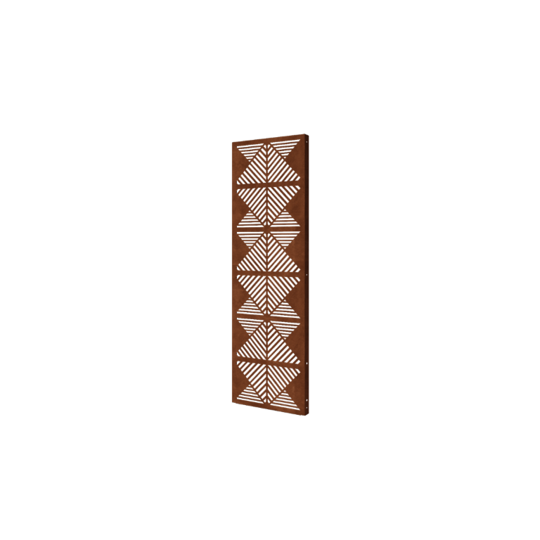 Corten plieno sodo plokštė linijos kompozicija 2 60 x 6 x 190 cm