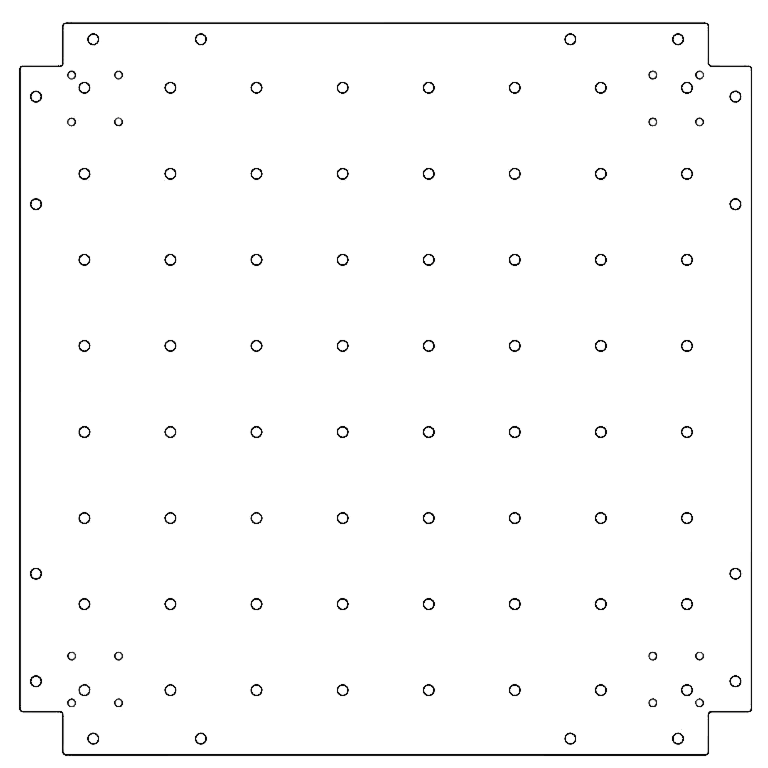 pagrindinė plokštė Cinkuotas plienas 70 x 70 cm