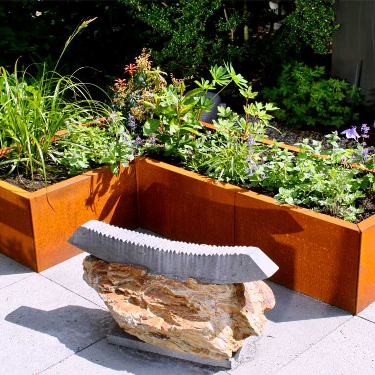 Corten plieno lauko vazonas Kansas 50