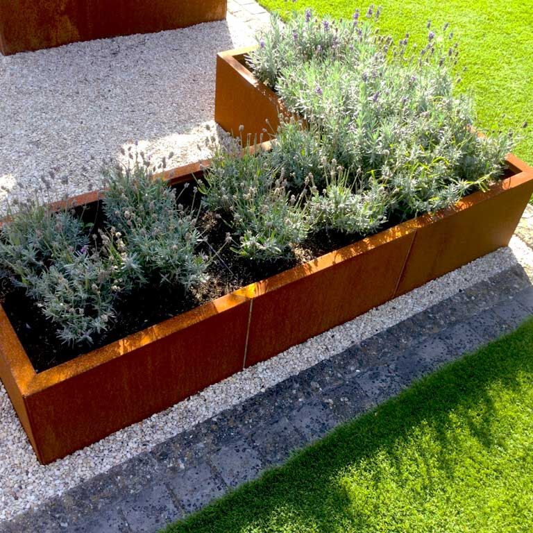 Corten plieno lauko vazonas Kansas 70