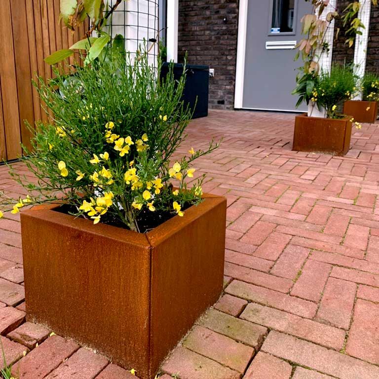 Corten plieno lauko vazonas Miami 30 x 30 cm