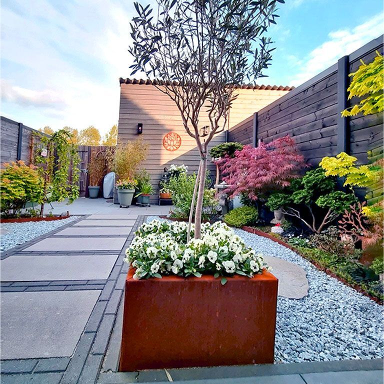 Corten plieno lauko vazonas Miami 50 x 50 cm
