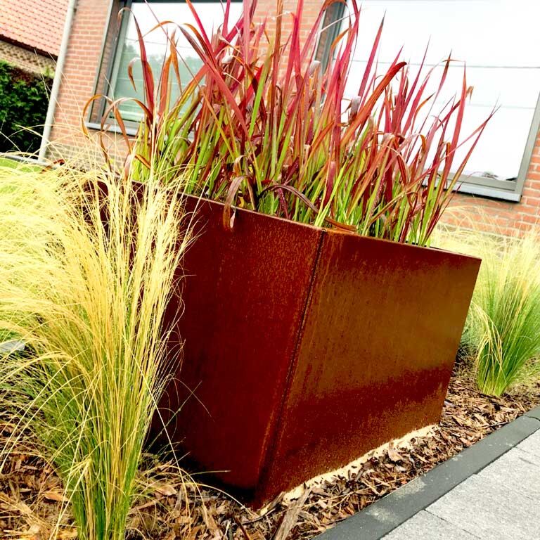 Corten plieno lauko vazonas Miami 60 x 60 cm