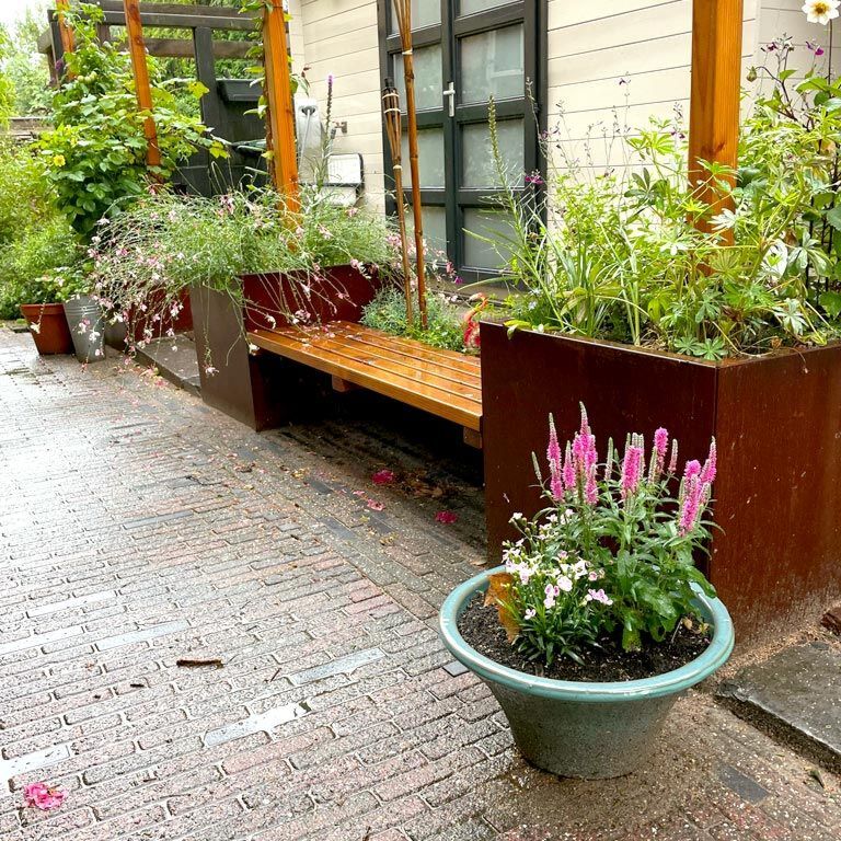 Corten plieno lauko vazonas Miami 70 x 70 cm