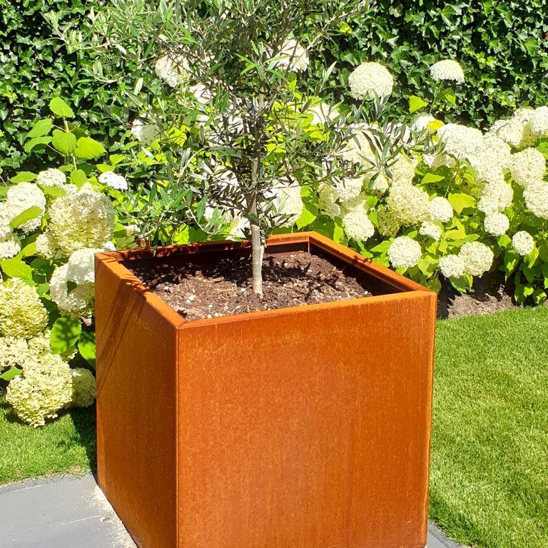 Corten plieno lauko vazonas Miami 70 x 70 cm