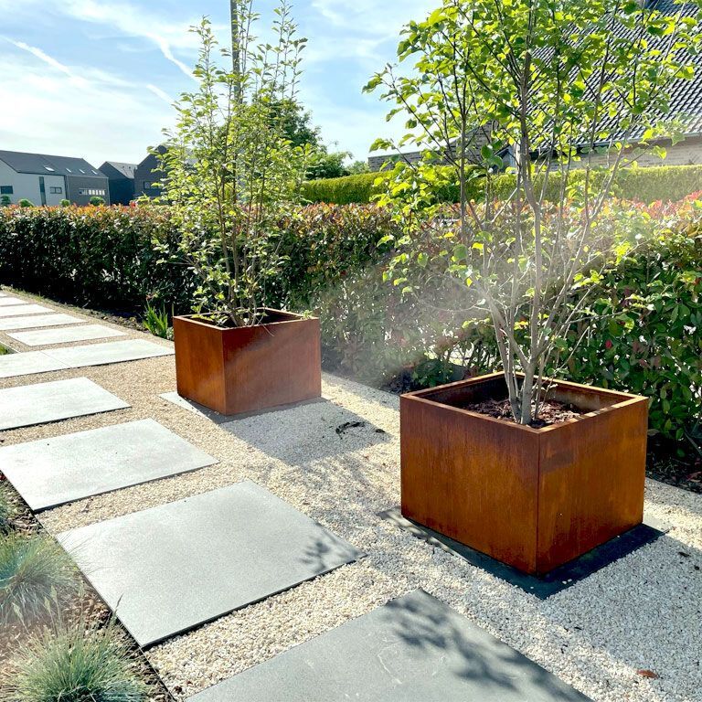 Corten plieno lauko vazonas Miami 80 x 80 cm