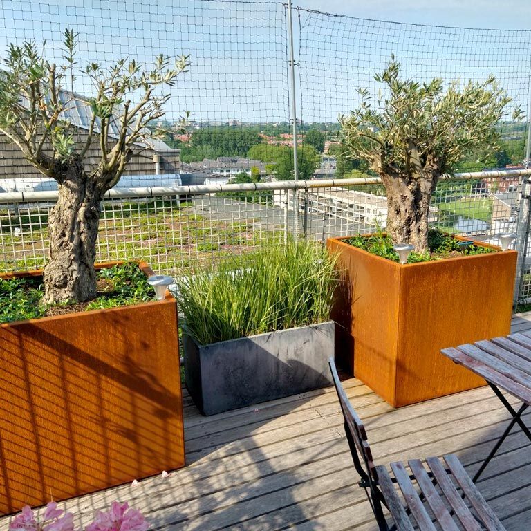 Corten plieno lauko vazonas Miami 80 x 80 cm