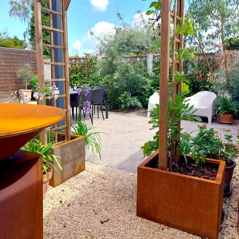 Corten plieno lauko vazonas Texas 50 x 60 cm