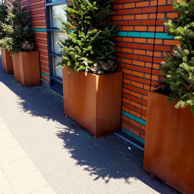 Corten plieno lauko vazonas Texas 30 x 100 cm