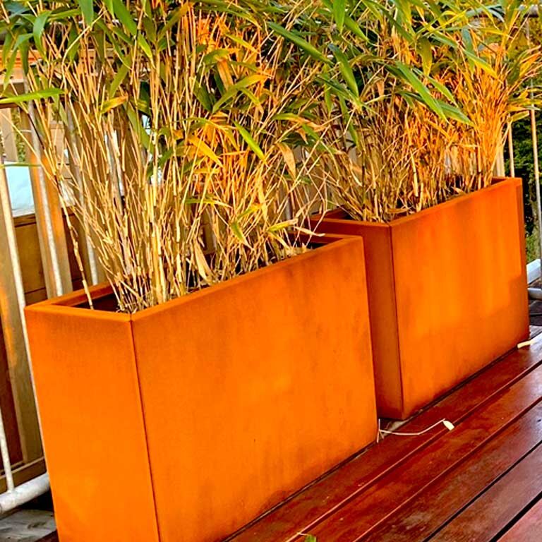 Corten plieno lauko vazonas Texas 30 x 120 cm