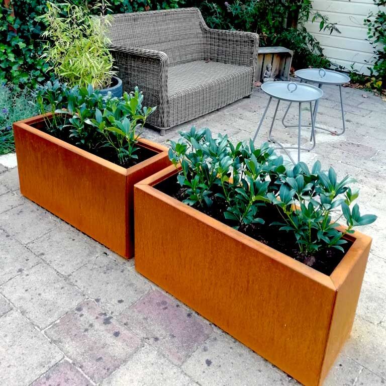 Corten plieno lauko vazonas Texas 30 x 80 cm