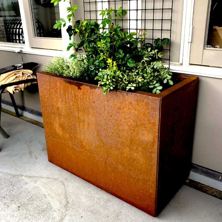 Corten plieno lauko vazonas Texas 40 x 80 cm
