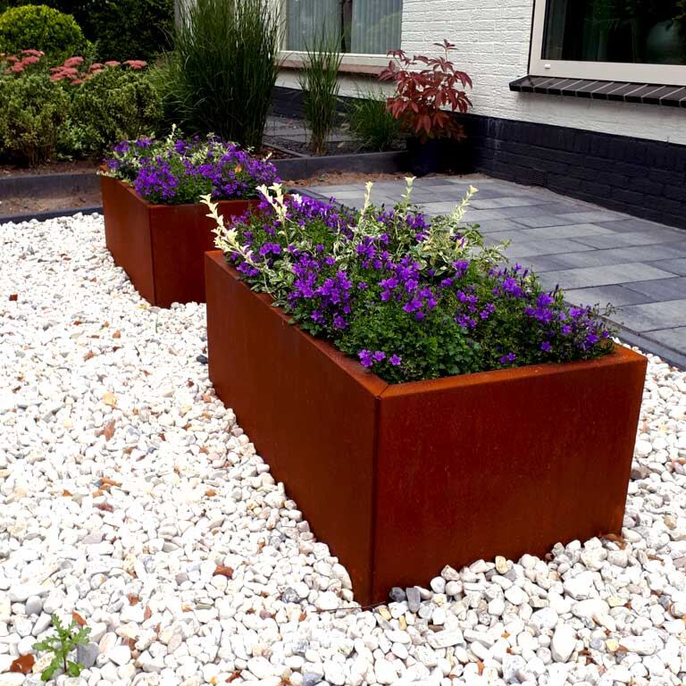 Corten plieno lauko vazonas Texas 50 x 100 cm