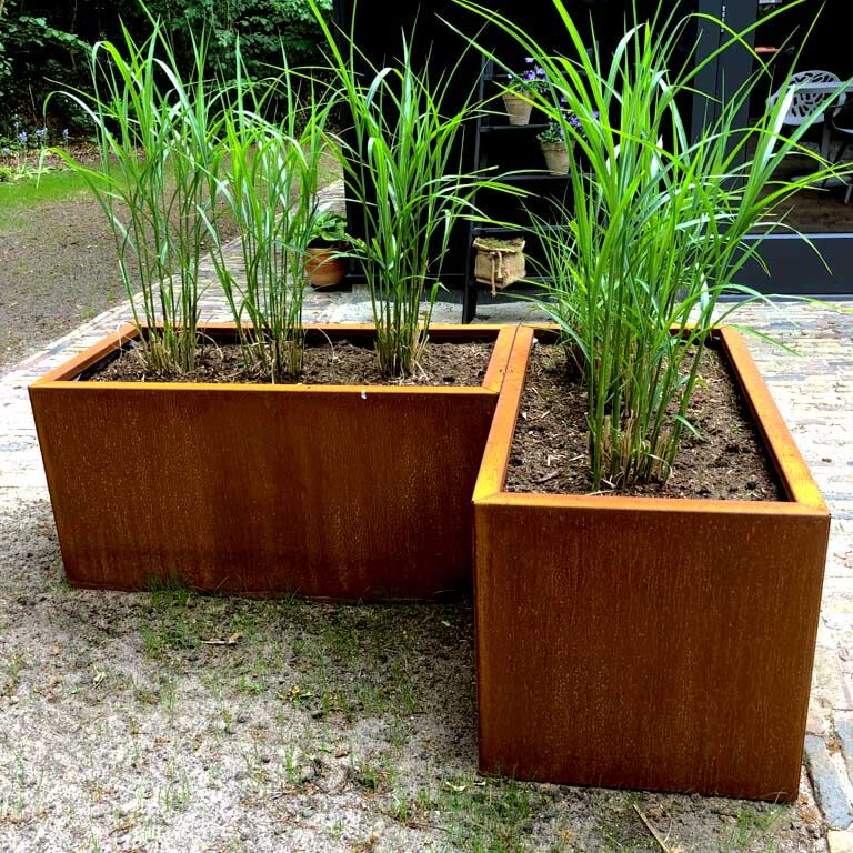 Corten plieno lauko vazonas Texas 50 x 100 cm
