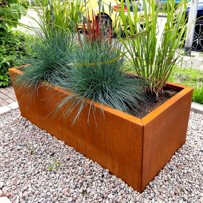 Corten plieno lauko vazonas Texas 50 x 120 cm