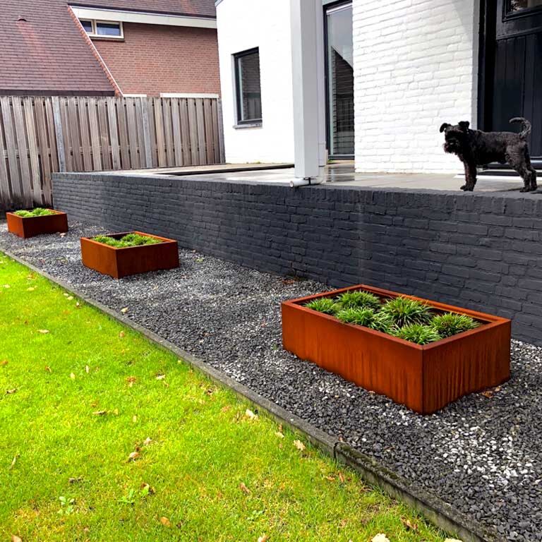 Corten plieno lauko vazonas Texas 60 x 100 cm