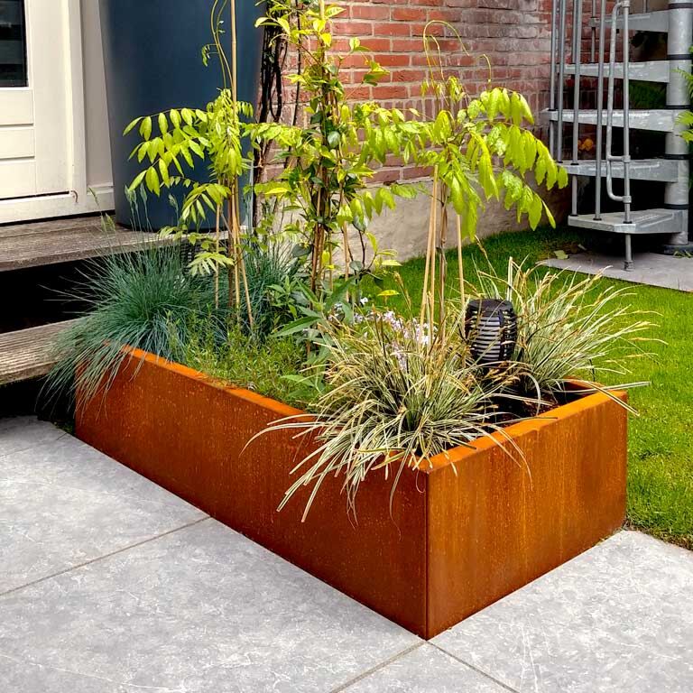 Corten plieno lauko vazonas Texas 60 x 120 cm