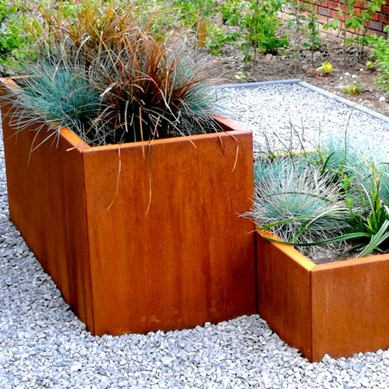 Corten plieno lauko vazonas Texas 30 x 50 cm