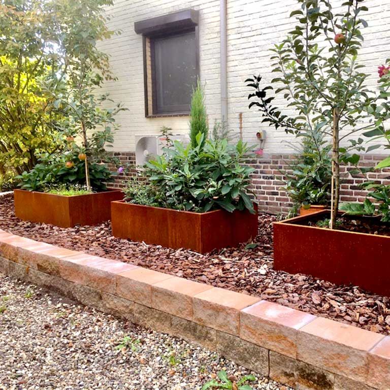 Corten plieno lauko vazonas Texas 80 x 100 cm