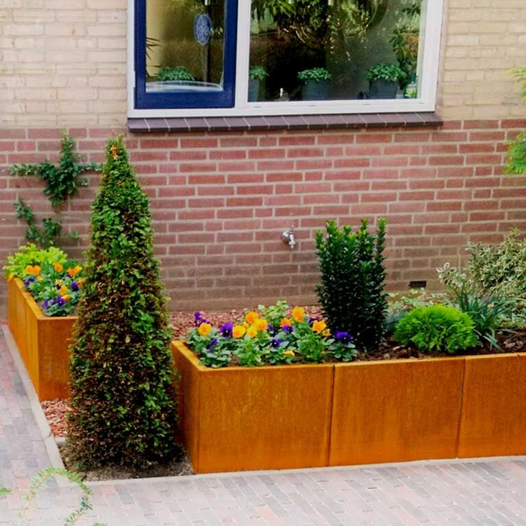 Corten plieno lauko vazonas Texas xxl 150 x 50 cm