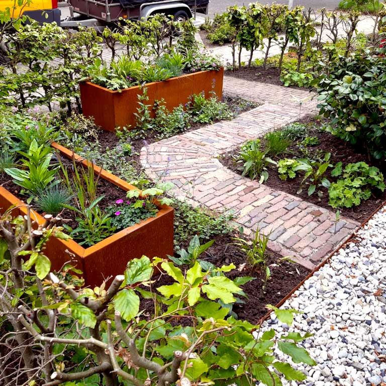 Corten plieno lauko vazonas Texas xxl 150 x 50 cm