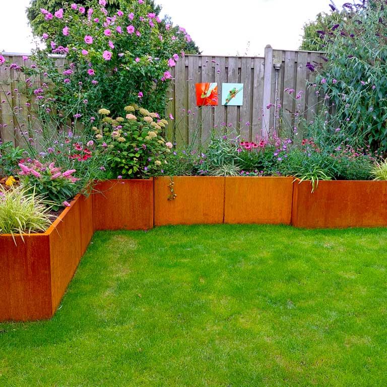 Corten plieno lauko vazonas Texas xxl 160 x 100 cm