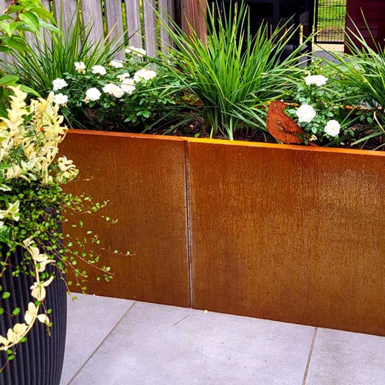 Corten plieno lauko vazonas Texas xxl 160 x 60 cm