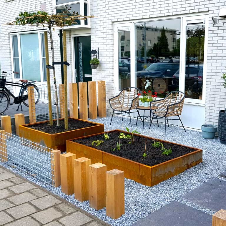 Corten plieno lauko vazonas Texas xxl 200 x 120 cm