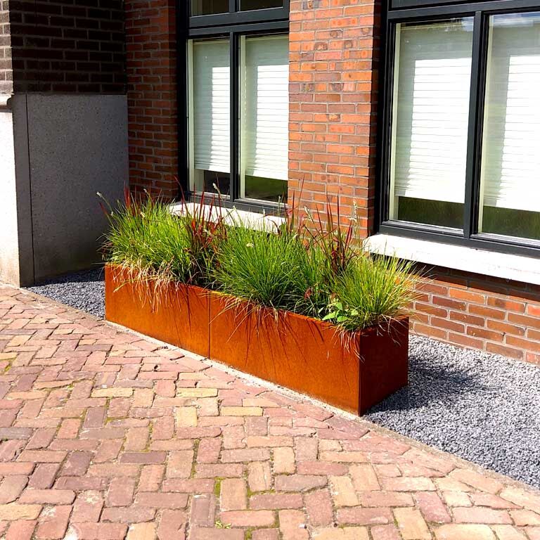 Corten plieno lauko vazonas Texas xxl 200 x 40 cm