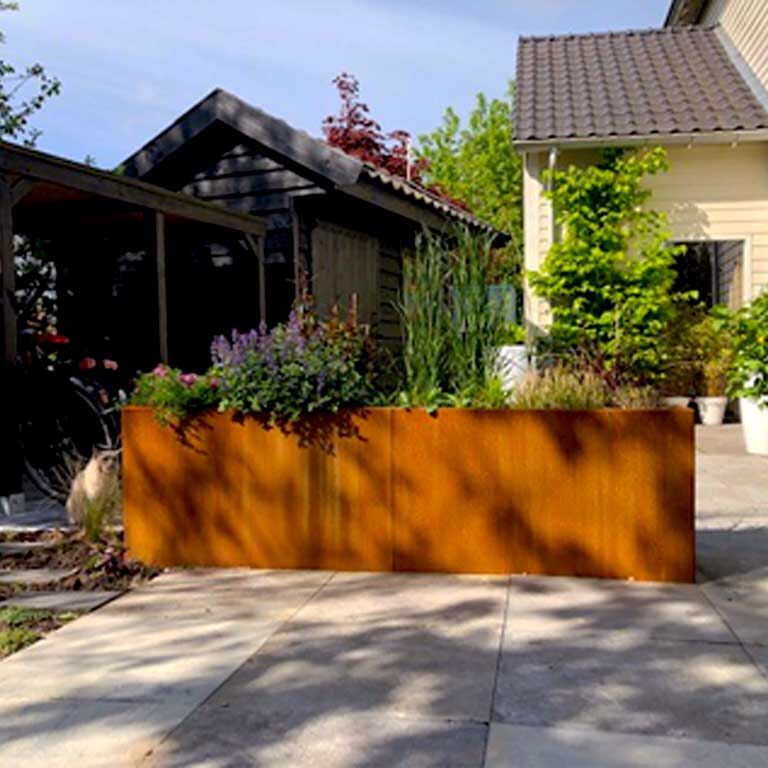 Corten plieno lauko vazonas Texas xxl 200 x 50 cm