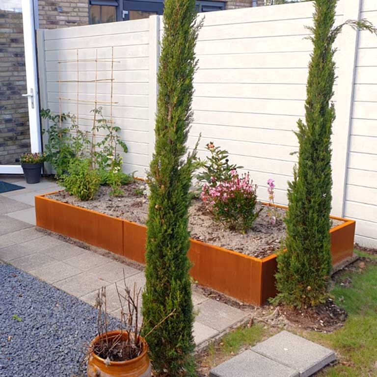 Corten plieno lauko vazonas Texas xxl 240 x 120 cm