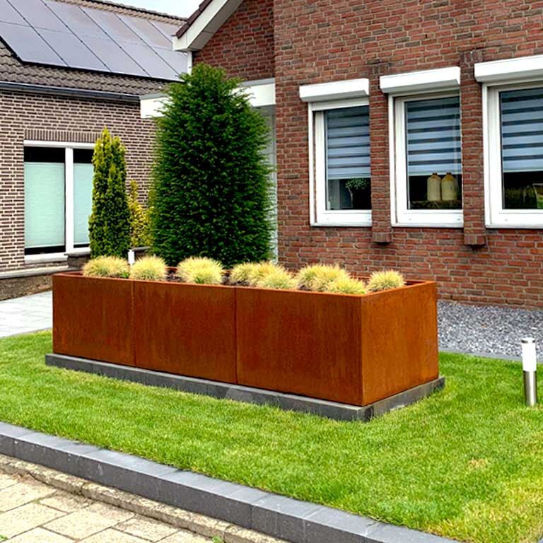 Corten plieno lauko vazonas Texas xxl 300 x 80 cm