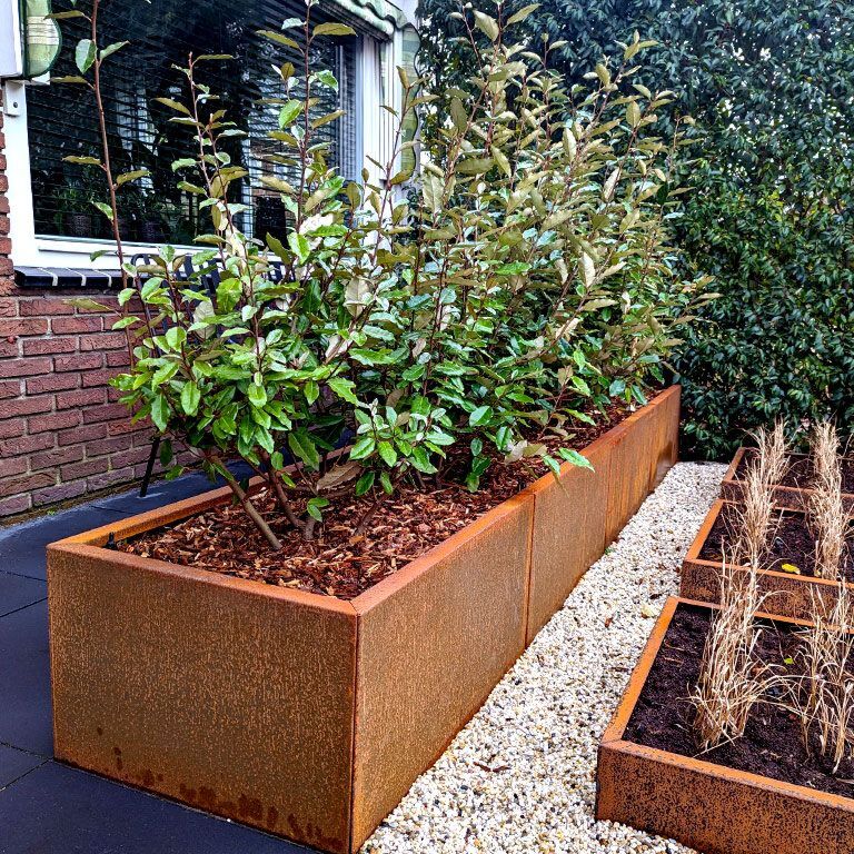 Corten plieno lauko vazonas Texas xxl 320 x 40 cm