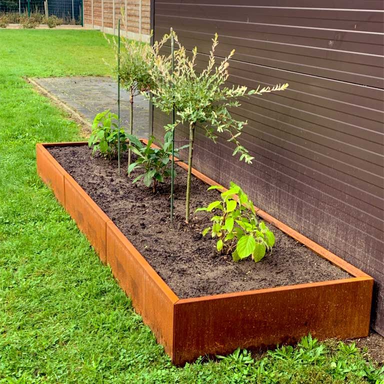Corten plieno lauko vazonas Texas xxl 360 x 100 cm