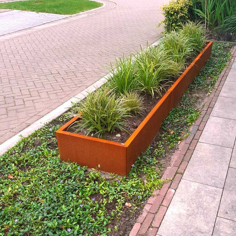Corten plieno lauko vazonas Texas xxl 360 x 60 cm