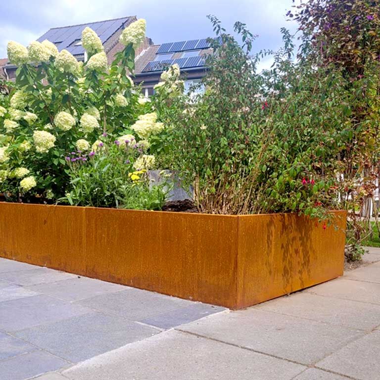 Corten plieno lauko vazonas Texas xxl 400 x 120 cm