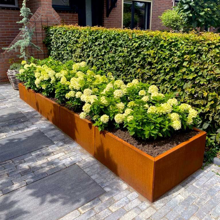 Corten plieno lauko vazonas Texas xxl 400 x 30 cm
