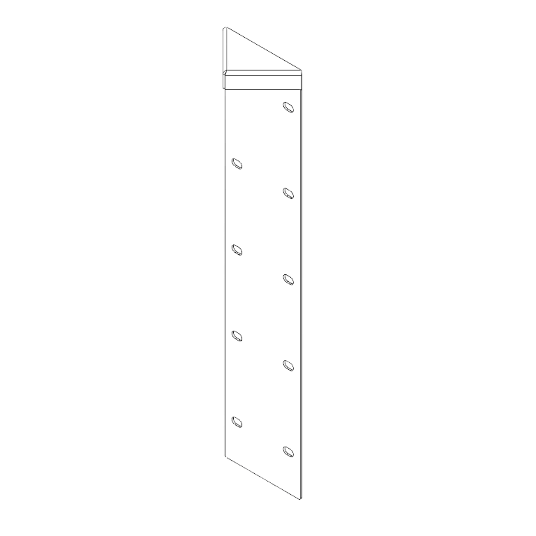 Corten plieno lauko vazonas - Kampinis elementas 180° - 50 cm