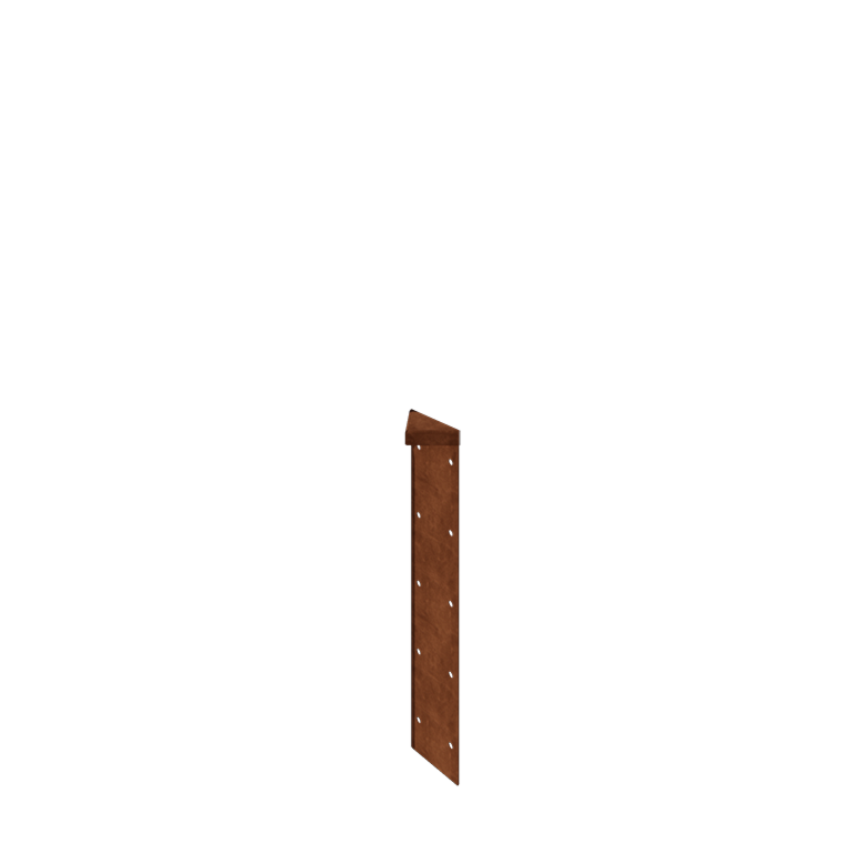 Corten plieno lauko vazonas - Kampinis elementas 180° - 50 cm