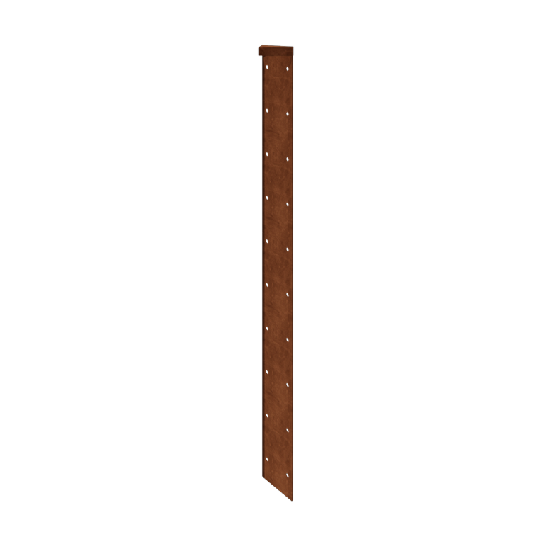 Corten plieno lauko vazonas - Kampinis elementas 180° - 70 cm