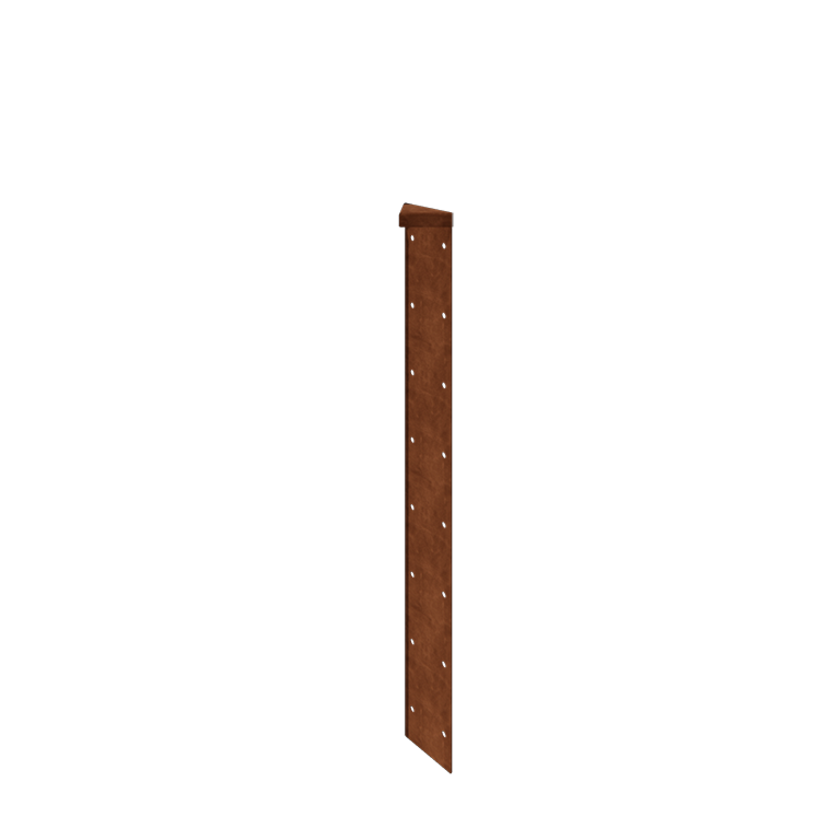 Corten plieno lauko vazonas - Kampinis elementas 180° - 80 cm