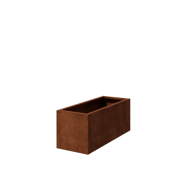 Suvirintas corten plieno lauko vazonas Montana 120 x 50 x 50 cm