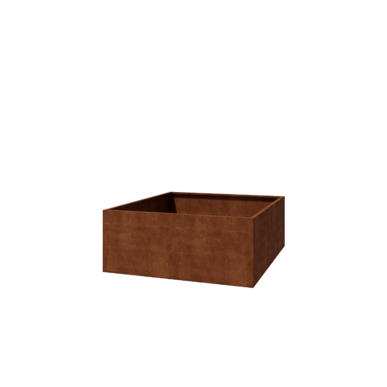 Suvirintas corten plieno lauko vazonas Montana 200 x 200 x 80 cm