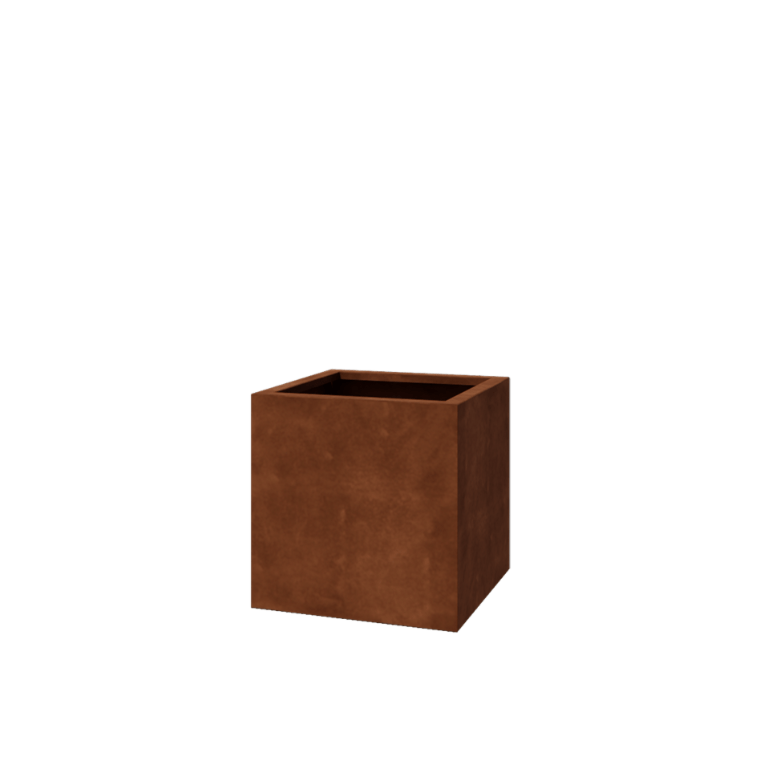 Suvirintas corten plieno lauko vazonas Montana 60 x 60 x 60 cm