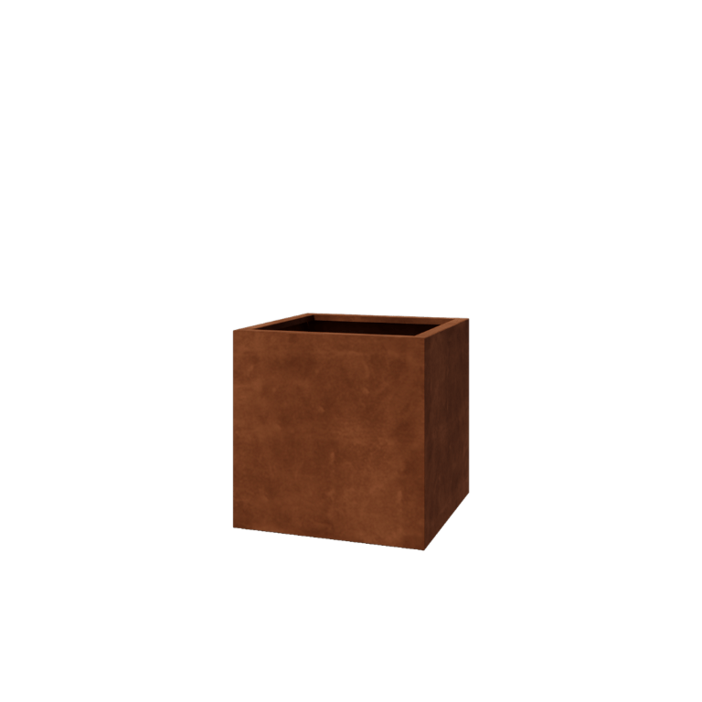 Suvirintas corten plieno lauko vazonas Montana 70 x 70 x 70 cm