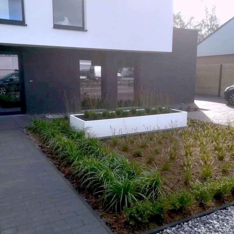 Milteliniu būdu dengtas plieninis lauko vazonas Texas xxl 300 x 80 cm