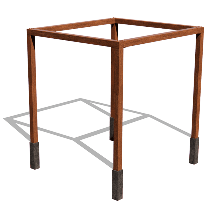 Corten plieno pergola sąranka kvadratas 274 x 250 cm