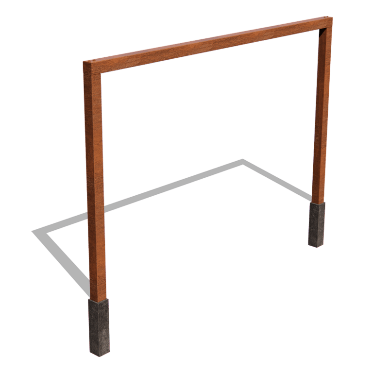 Corten plieno pergola tiesus 400 cm