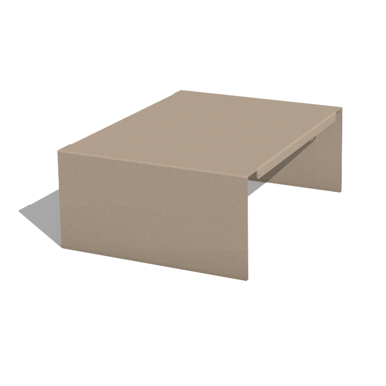 Milteliniu būdu dengtas plieninis lauko vazonas platforma 40 x 51 x 20 cm
