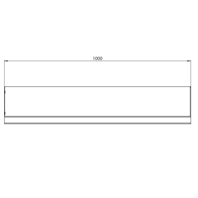 Milteliniu būdu dengta plieninė atraminė sienelė tiesus 100 cm (aukštis 30 cm)